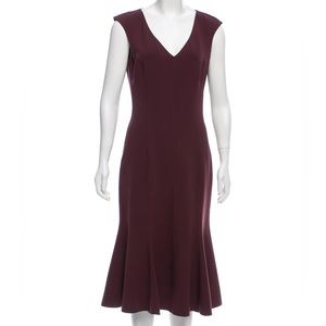 Michael Kors Made in Italy burgundy wool midi pencil dress size 6